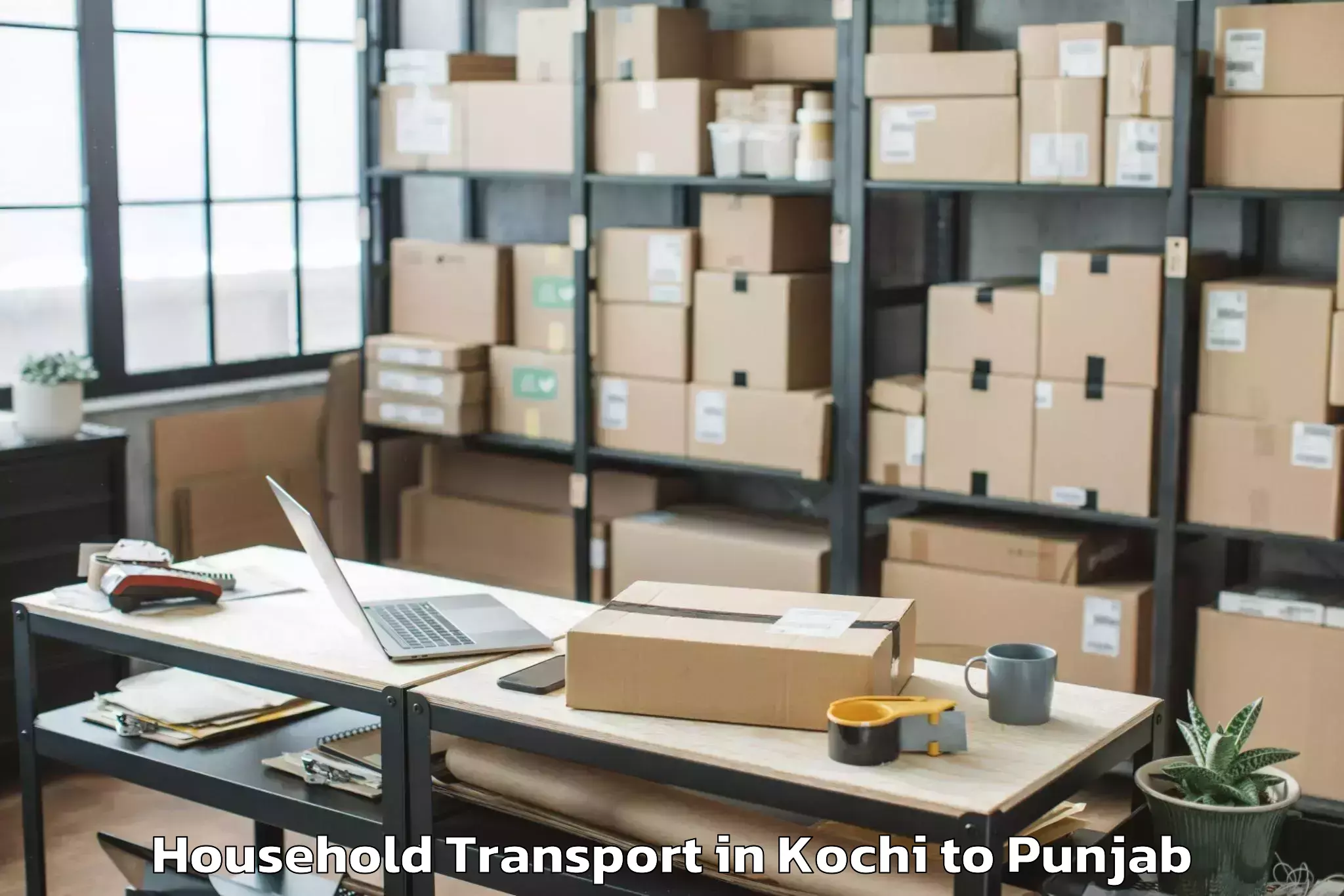 Professional Kochi to Firozpur Household Transport